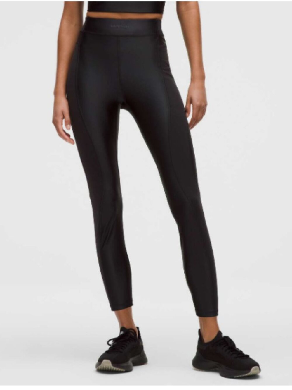 Lululemon Satin Shine Panelled High-Rise Tight Leggings 25" *Wordmark Black 10